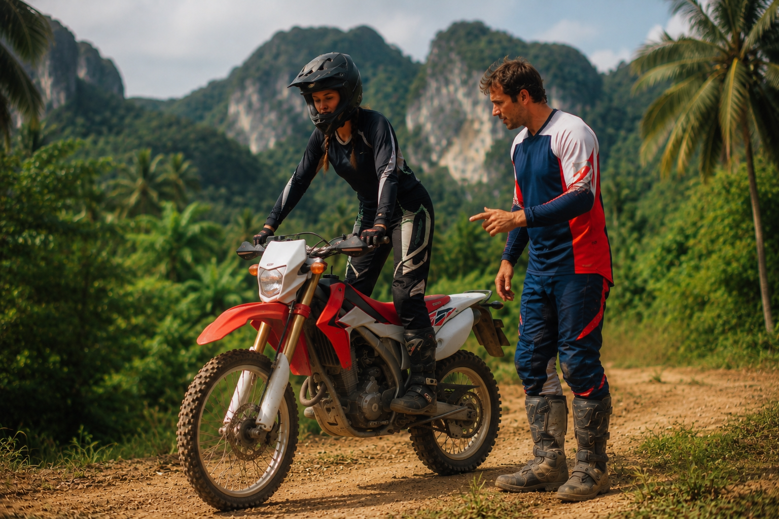 Dirt bike body position coaching Pattaya
