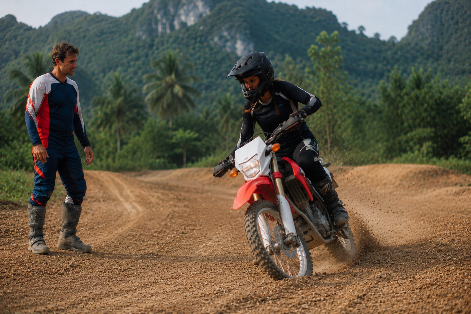Offroad cornering and braking lesson Thailand